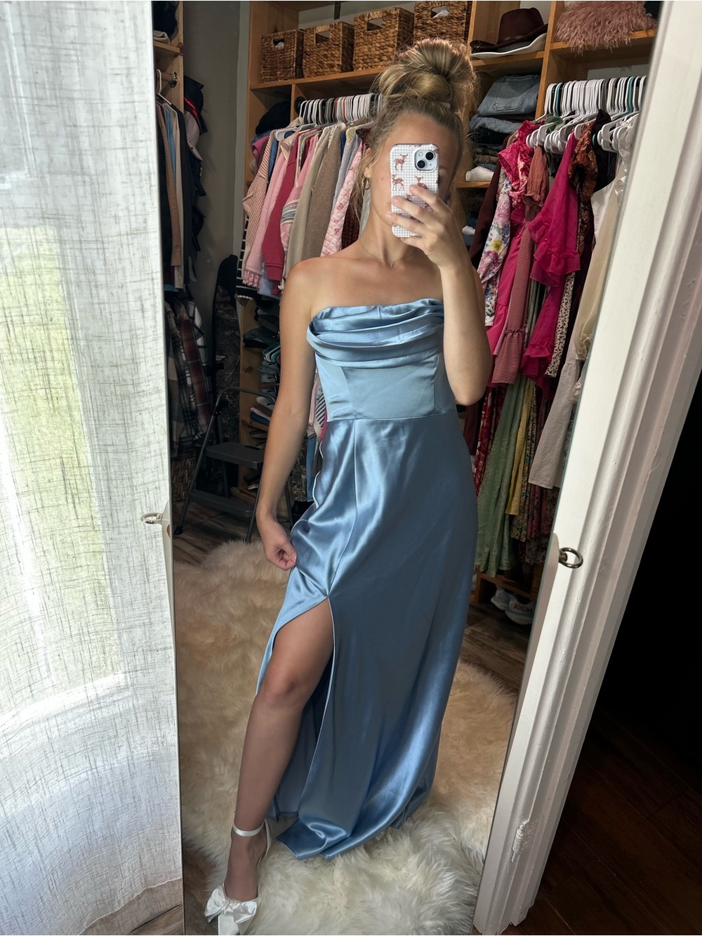 Birdy grey Mia satin dress size M